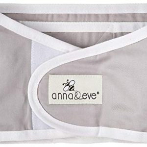 Anna & Eve Swaddle Strap Arms Only Baby Swaddle, Grey, Small