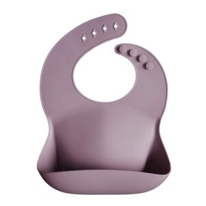 Mushie Silicone Baby Bib - Pale Mauve