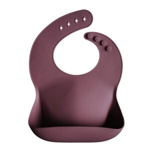 Mushie Silicone Baby Bib - Dusty Rose
