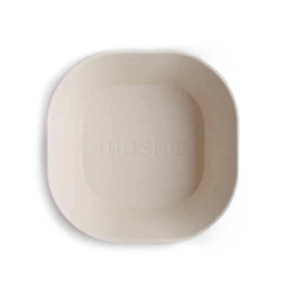 Mushie Baby Square Dinnerware Bowl, Set of 2